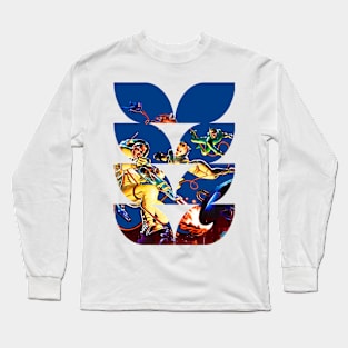 Astronaut Space Retro Vintage Comic Old Popart Funny Fantasy Scifi Long Sleeve T-Shirt